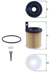 FILTRU ULEI MAHLE OX 1121D - Compatibil cu HYUNDAI, KIA