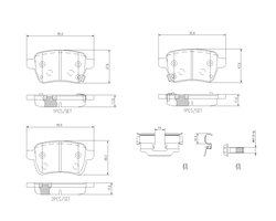 Set placute frana Brembo P 23 190