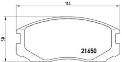 SET PLACUTE FRANA BREMBO P 54 015 - Compatibil cu DAIHATSU, MITSUBISHI, PERODUA, PROTON, TOYOTA, TOYOTA (FAW)