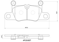 Set placute frana Brembo P 65 044