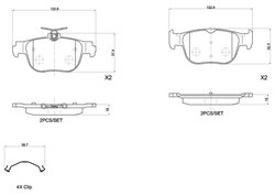 Set placute frana Brembo P 85 189