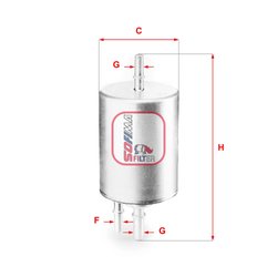 FILTRU COMBUSTIBIL SOFIMA S 1831 B - Compatibil cu AUDI, LAMBORGHINI, SEAT