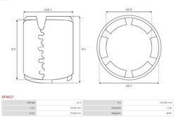 BOBINA CUPLAJ, DEMAROR AS-PL SF0017 - Piesa auto compatibila cu mai multe marci
