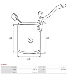 BOBINA CUPLAJ, DEMAROR AS-PL SF3006 - Piesa auto compatibila cu mai multe marci