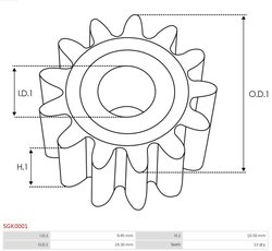 KIT REPARATIE ELECTROMOTOR AS-PL SGK0001 - Piesa auto compatibila cu mai multe marci