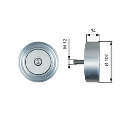 Rola ghidare curea transmisie Gates T36515