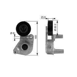 INTINZATOR CUREA DISTRIBUTIE GATES T38149 - Compatibil cu HYUNDAI, KIA
