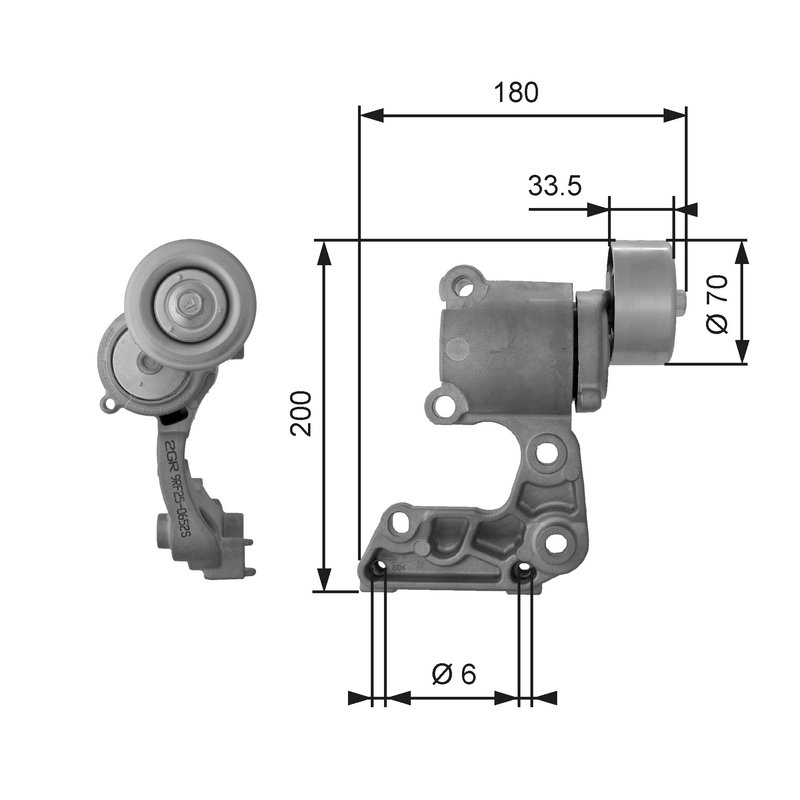INTINZATOR CUREA DISTRIBUTIE GATES T38410 - Compatibil cu LEXUS, TOYOTA