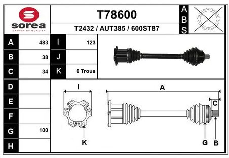 PLANETARA EAI T78600 - Compatibil cu AUDI