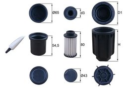 FILTRU ADITIV MAHLE UX 13KIT - Compatibil cu MERCEDES-BENZ, SCANIA