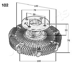 Cupla ventilator radiator Japanparts VC-102