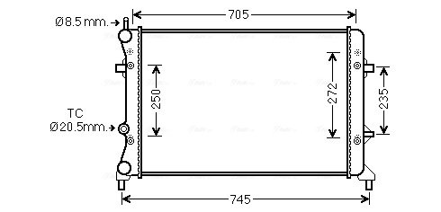 Radiator racire motor Ava Quality Cooling VN2359
