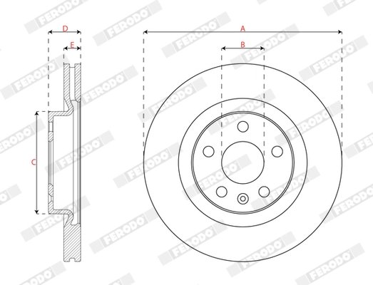 Disc frana Ferodo DDF3036C
