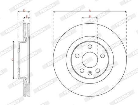 Disc frana Ferodo DDF3036C