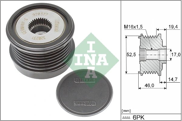 FULIE ALTERNATOR INA 535 0373 10 - Compatibil cu MERCEDES-BENZ, MERCEDES-BENZ (BBDC)