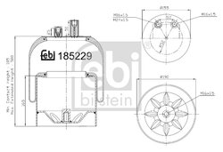 Burduf suspensie pneumatica Febi Bilstein 185229