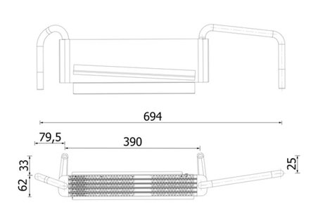 RADIATOR ULEI / TERMOFLOT MAHLE CLC 314 000S - Compatibil cu DEUTZ-FAHR, FENDT, KRAMER, MAGIRUS-DEUTZ