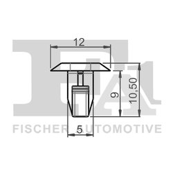 CLIPS, ACOPERIRE DECORATIVA SI PROTECTIE FA1 22-40032.25 - Compatibil cu DACIA, RENAULT