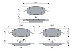 Set placute frana BOSCH 0 986 460 018