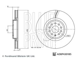 DISC FRANA BLUE PRINT ADBP430185 - Compatibil cu AUDI, SKODA, VW