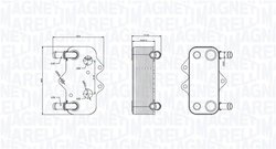 RADIATOR ULEI / TERMOFLOT MAGNETI MARELLI 350300002100 - Compatibil cu OPEL, SAAB, VAUXHALL