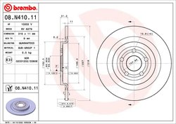 DISC FRANA BREMBO 08.N410.11 - Compatibil cu FORD USA