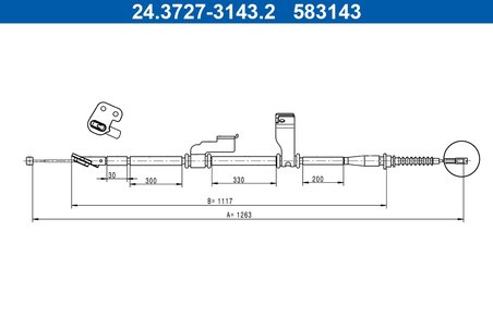 Cablu frana de mana ATE 24.3727-3143.2
