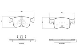 SET PLACUTE FRANA BREMBO P 85 199 - Compatibil cu AUDI, VW