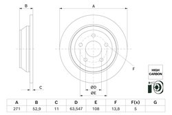 DISC FRANA BOSCH 0 986 479 H55 - Compatibil cu FORD, FORD AUSTRALIA