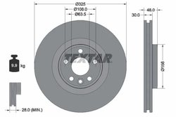 DISC FRANA TEXTAR 92348805 - Compatibil cu LAND ROVER