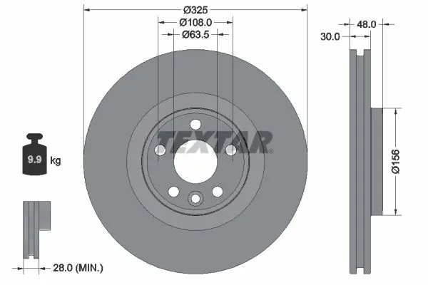 Disc frana Textar 92348805