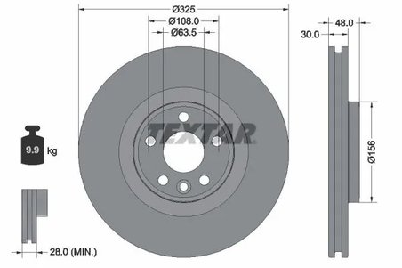 Disc frana Textar 92348805