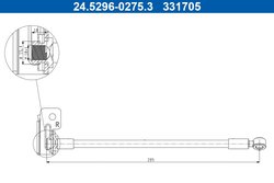 FURTUN FRANA ATE 24.5296-0275.3 - Compatibil cu HYUNDAI, KIA