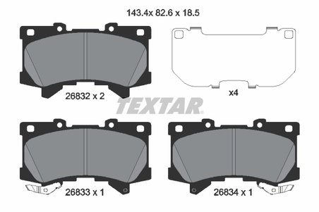 Set placute frana Textar 2683201