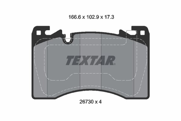 SET PLACUTE FRANA TEXTAR 2673001 - Compatibil cu LAND ROVER