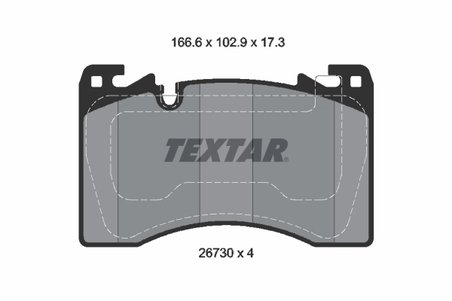 SET PLACUTE FRANA TEXTAR 2673001 - Compatibil cu LAND ROVER