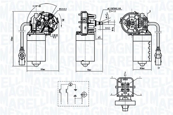 Motor stergator Magneti Marelli 064370000010