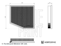 FILTRU AER BLUE PRINT ADBP220142 - Compatibil cu CHRYSLER