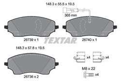 Set placute frana Textar 2673901