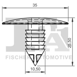 CLIPS, ACOPERIRE DECORATIVA SI PROTECTIE FA1 21-10008.5 - Compatibil cu PEUGEOT, RENAULT