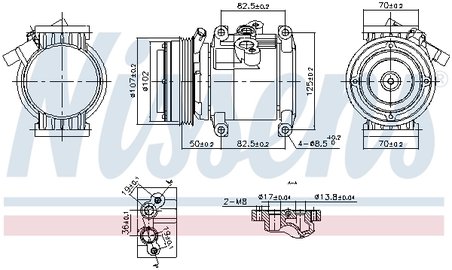 COMPRESOR CLIMATIZARE NISSENS 891011 - Compatibil cu CHEVROLET