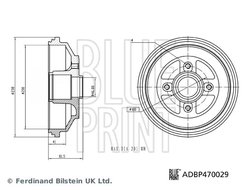 TAMBUR FRANA BLUE PRINT ADBP470029 - Compatibil cu SUZUKI