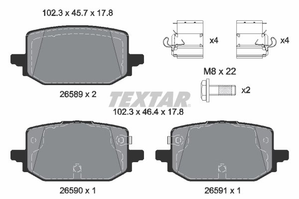 Set placute frana Textar 2658901