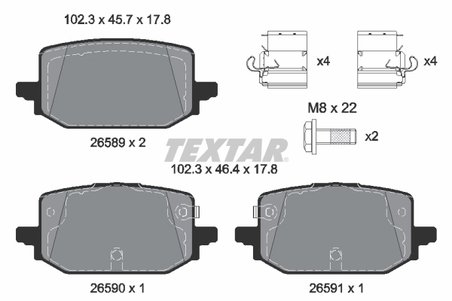 Set placute frana Textar 2658901