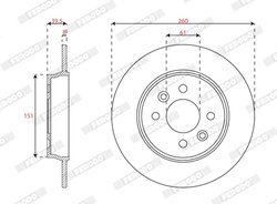 Disc frana Ferodo DDF3047C