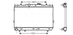 RADIATOR RACIRE MOTOR AVA QUALITY COOLING HY2095 - Compatibil cu HYUNDAI