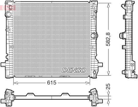 Radiator racire motor Denso DRM05124