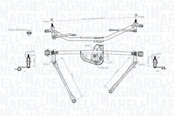LEGATURI STERGATOR PARBRIZ MAGNETI MARELLI 085570742010 - Compatibil cu AUDI
