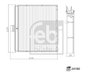 FILTRU AER HABITACLU FEBI BILSTEIN 24180 - Compatibil cu RENAULT