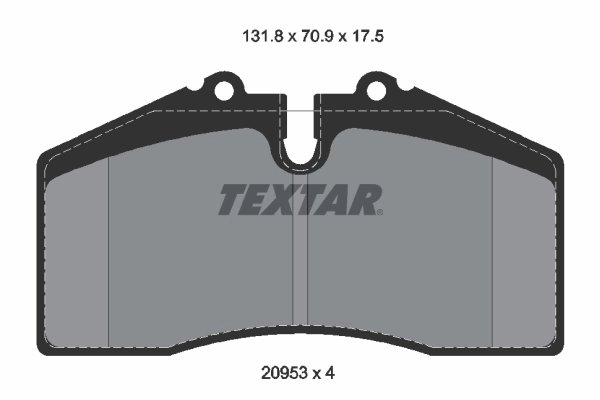 SET PLACUTE FRANA TEXTAR 2095310 - Compatibil cu PORSCHE